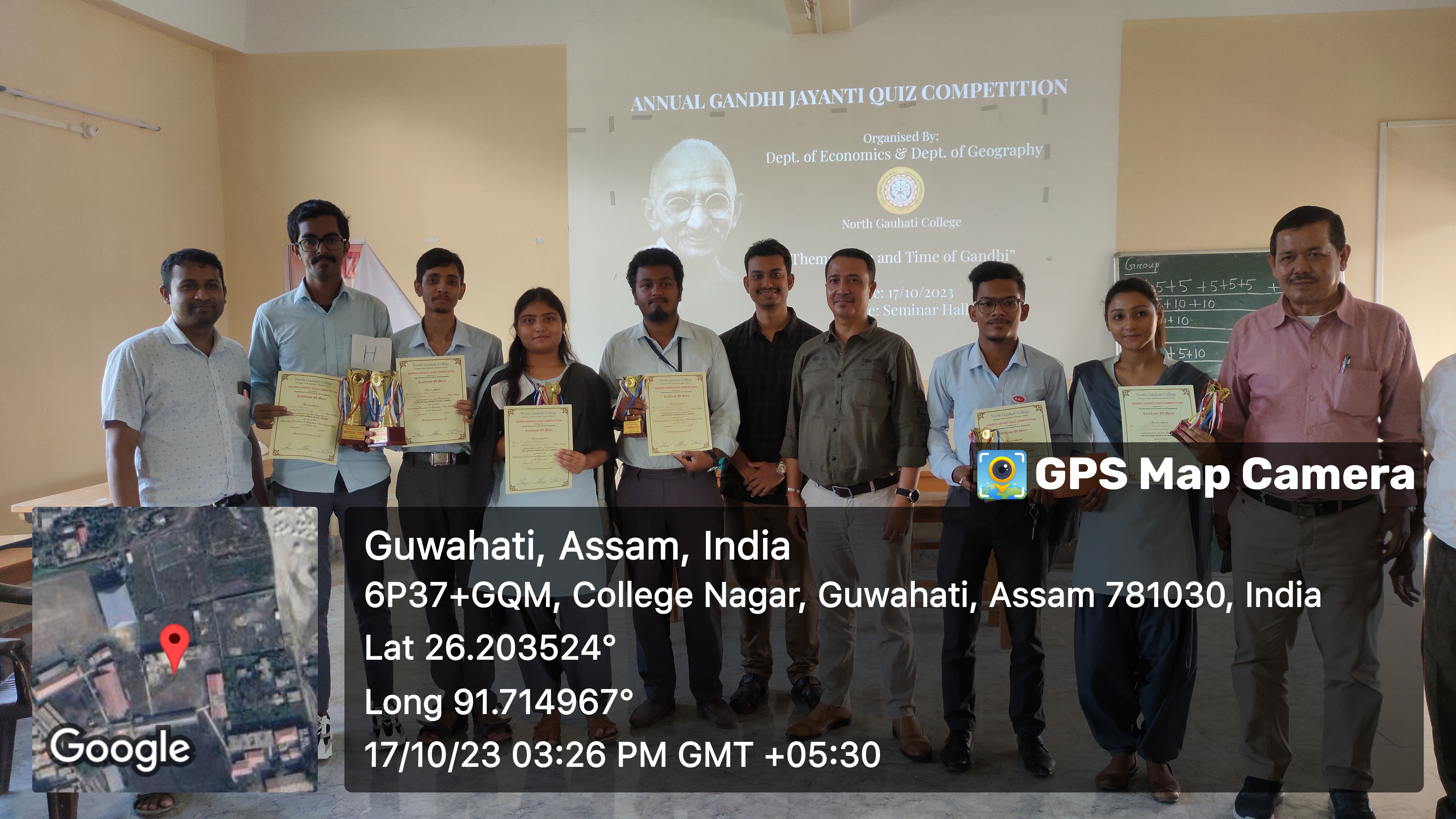 Annual Gandhi Jayanti Quiz Competition organised by Dpt. of Economics and Dpt. of Geography on 17.10.2023