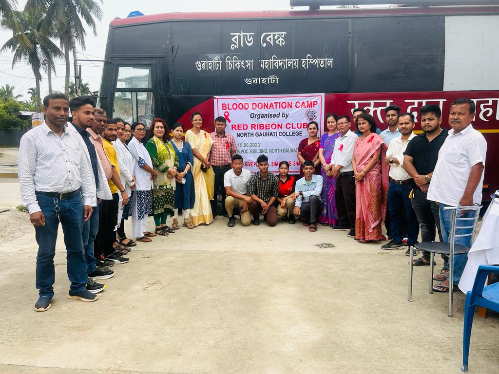 Blood Donation Camp organised by Red Ribbon Club on 15.06.2023