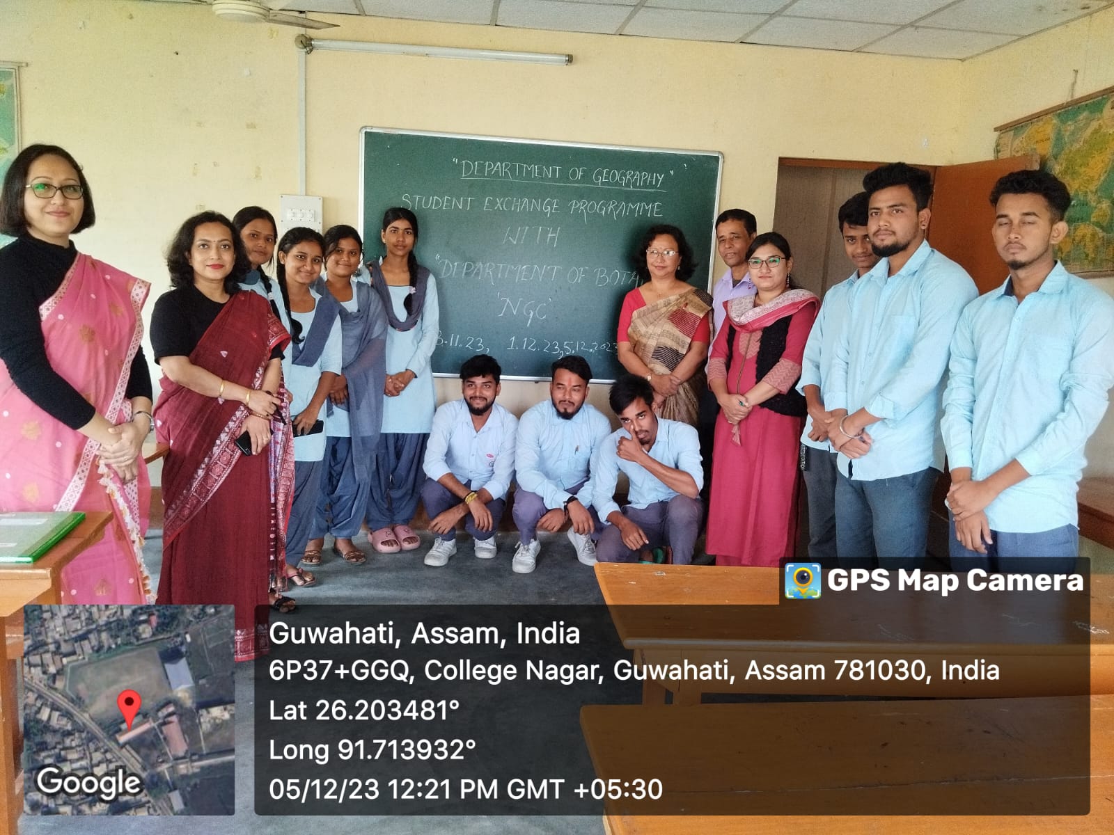 Student's Exhange Program between Dept. of Geography and Dept. of Botany (5th semester honors) on GIS and GPS held in the Geography Lab on 23.11.2023, 01.12.2023 and 05.12.2023
