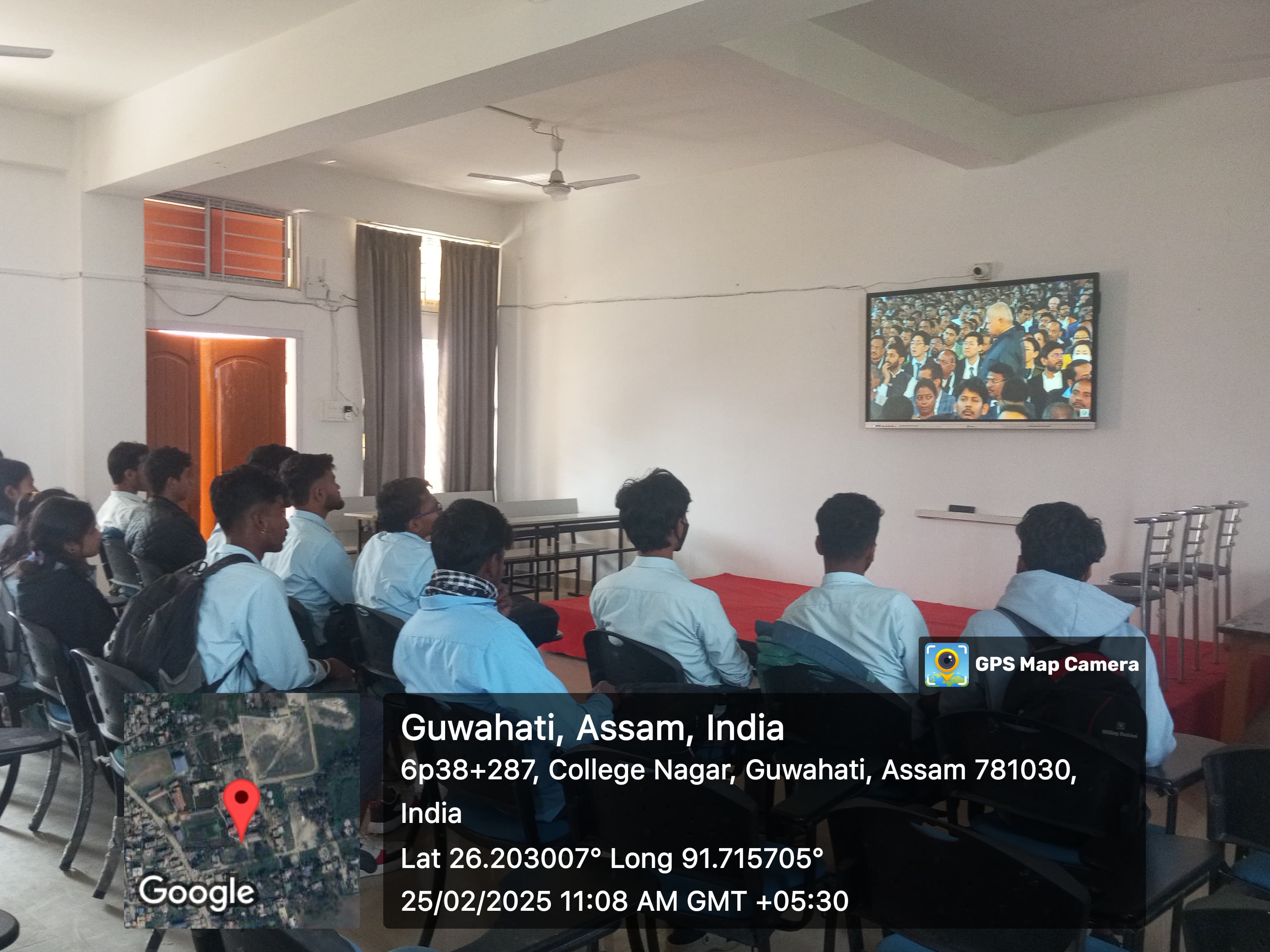 Advantage Assam 2.0 live screening at North Gauhati College Smart Classroom on 25.02.2025