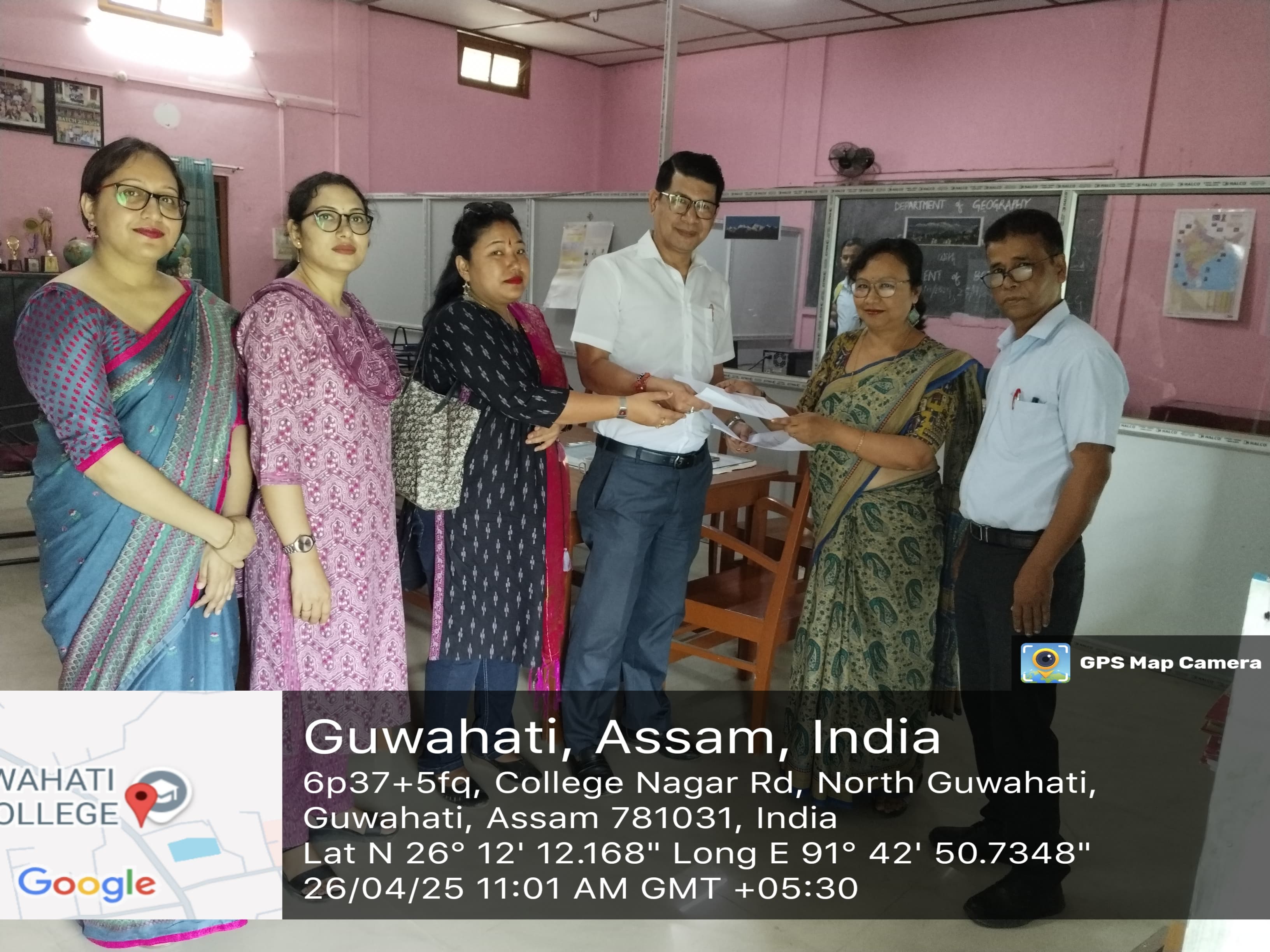 MoU signed between Accelcraft Institute of Geoinformatics Technology and Department of Geography, North Gauhati College for 4th semester internship programme on 26.04.2025