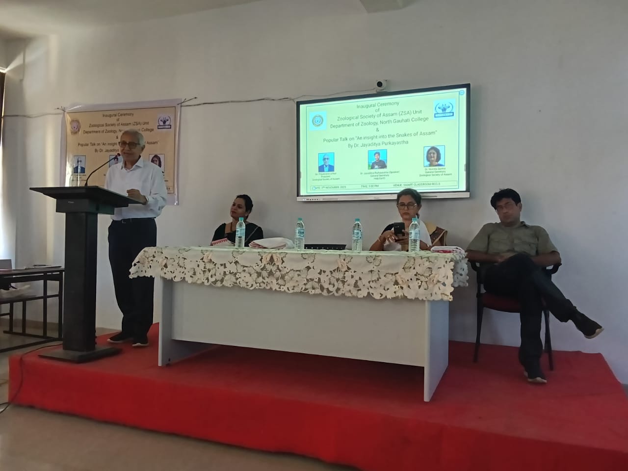 Inauguration of ZSA North Gauhati College Unit & A Popular talk on "An Insight into the Snakes of Assam" by Dr. Jayaditya Purkayastha, 3rd November, 2025.